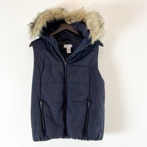 Liz Claiborne Faux Fur Lined Vest